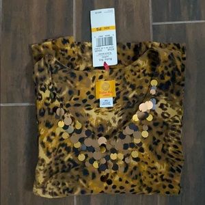 NWT Ruby Road Cheetah print top